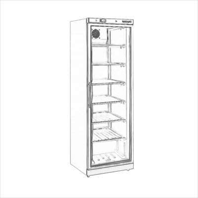 ../frankl24shop/Kühlschrank weiß mit Glastür Premium - mit 4 Einschüben!